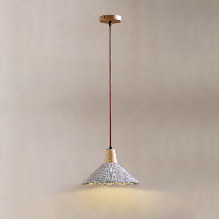 Lampa Wisząca Z Betonu Z Faldami