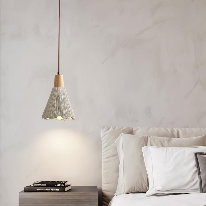 Lampa Wisząca Z Betonu Z Faldami