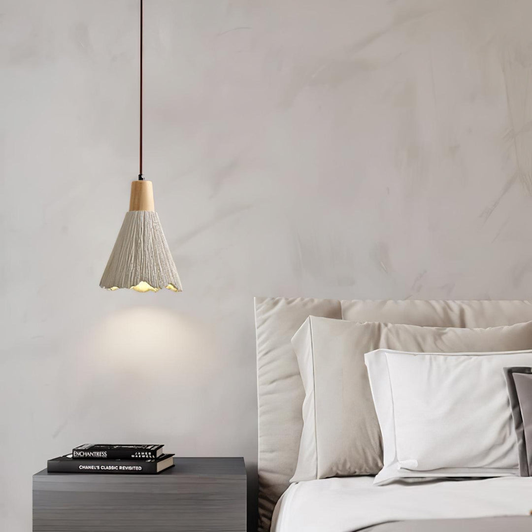 Lampa Wisząca Z Betonu Z Faldami