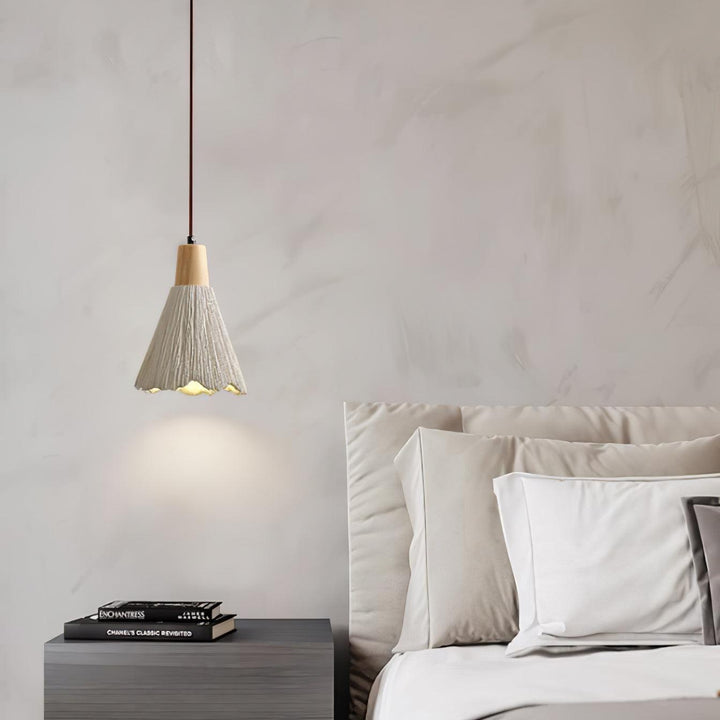 Lampa Wisząca Z Betonu Z Faldami