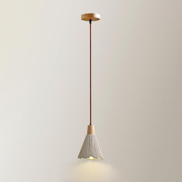 Lampa Wisząca Z Betonu Z Faldami