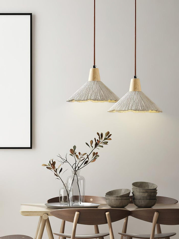 Lampa Wisząca Z Betonu Z Faldami