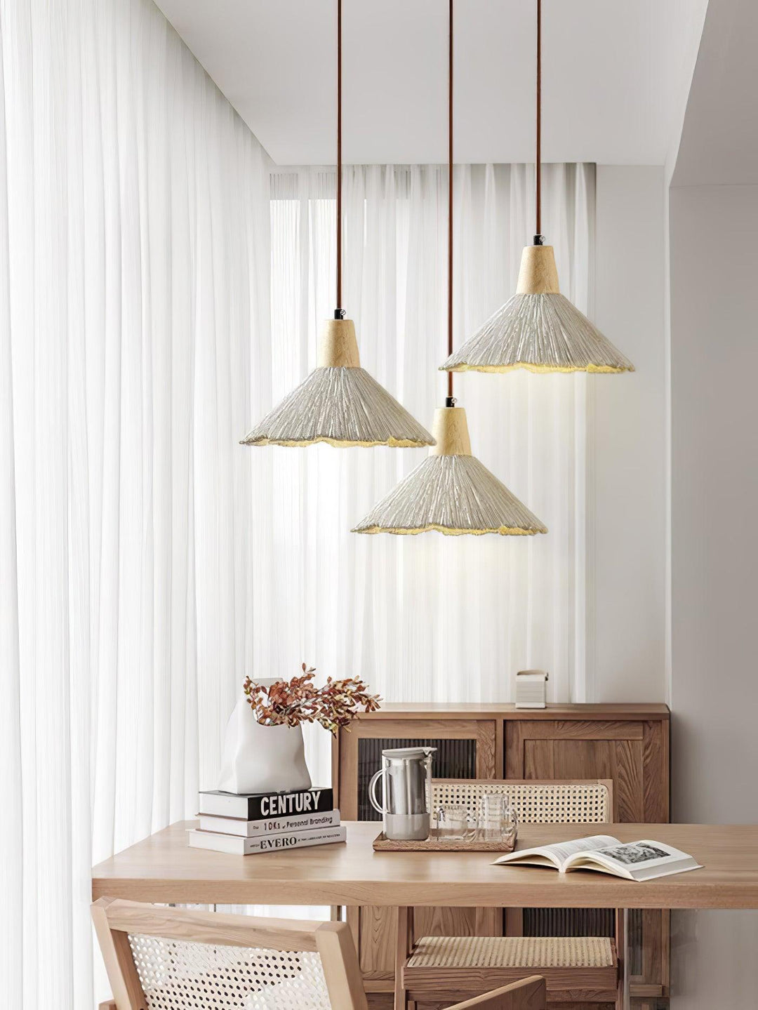 Lampa Wisząca Z Betonu Z Faldami