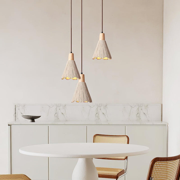 Lampa Wisząca Z Betonu Z Faldami