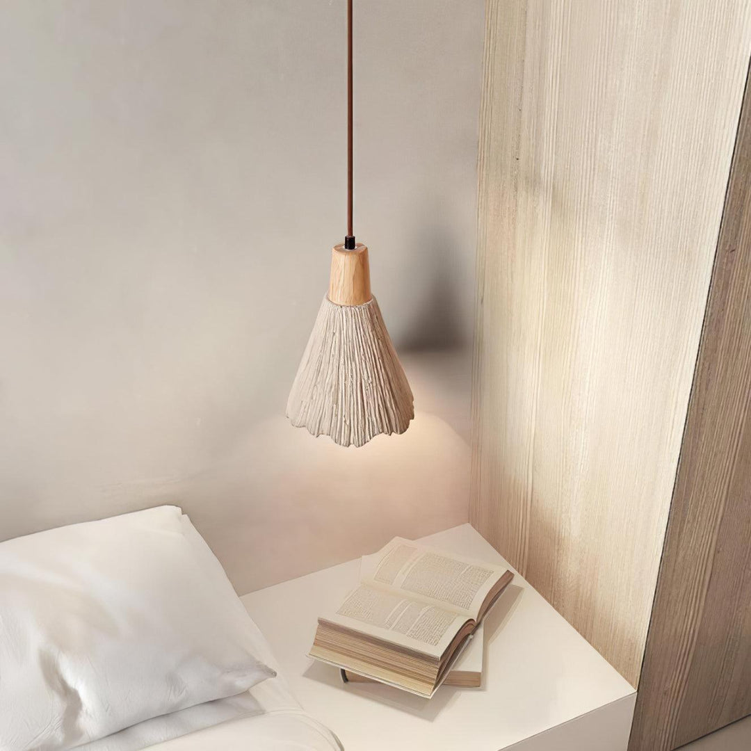 Lampa Wisząca Z Betonu Z Faldami