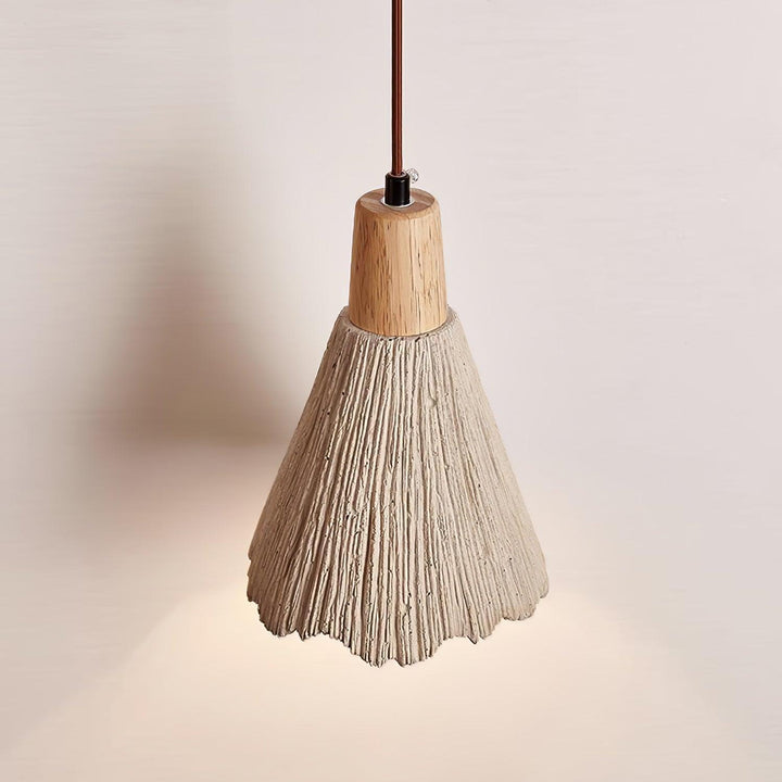 Lampa Wisząca Z Betonu Z Faldami