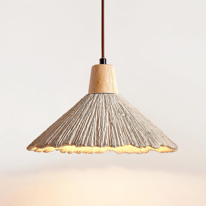 Lampa Wisząca Z Betonu Z Faldami