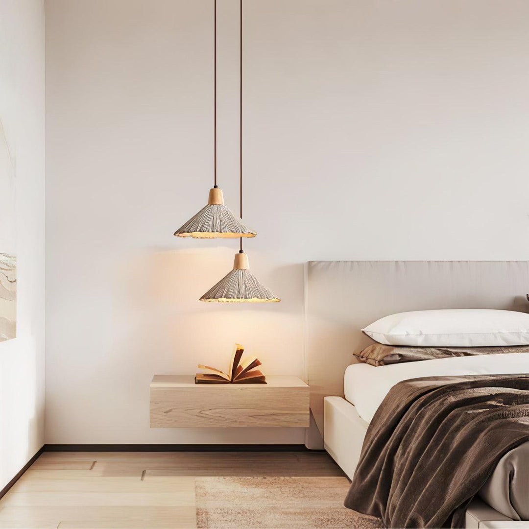 Lampa Wisząca Z Betonu Z Faldami