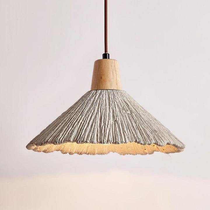 Lampa Wisząca Z Betonu Z Faldami