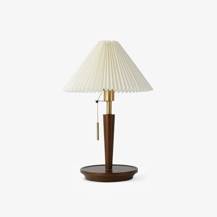 Lampa stołowa z plisowanym abażurem