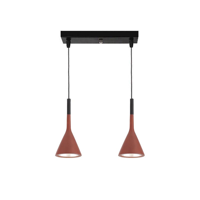 Stożkowa Lampa Wisząca z Betonu