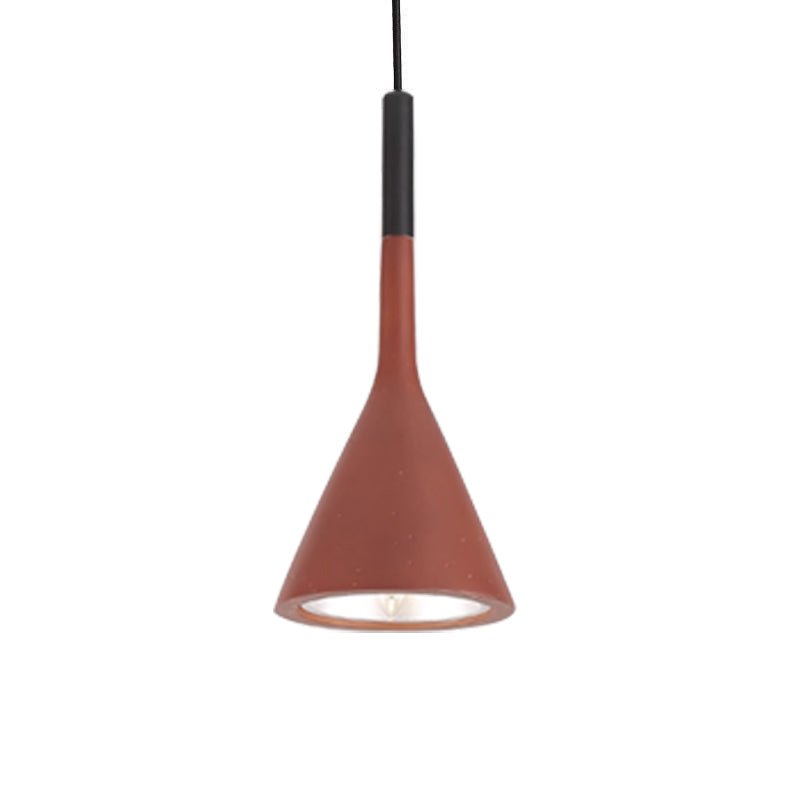 Stożkowa Lampa Wisząca z Betonu