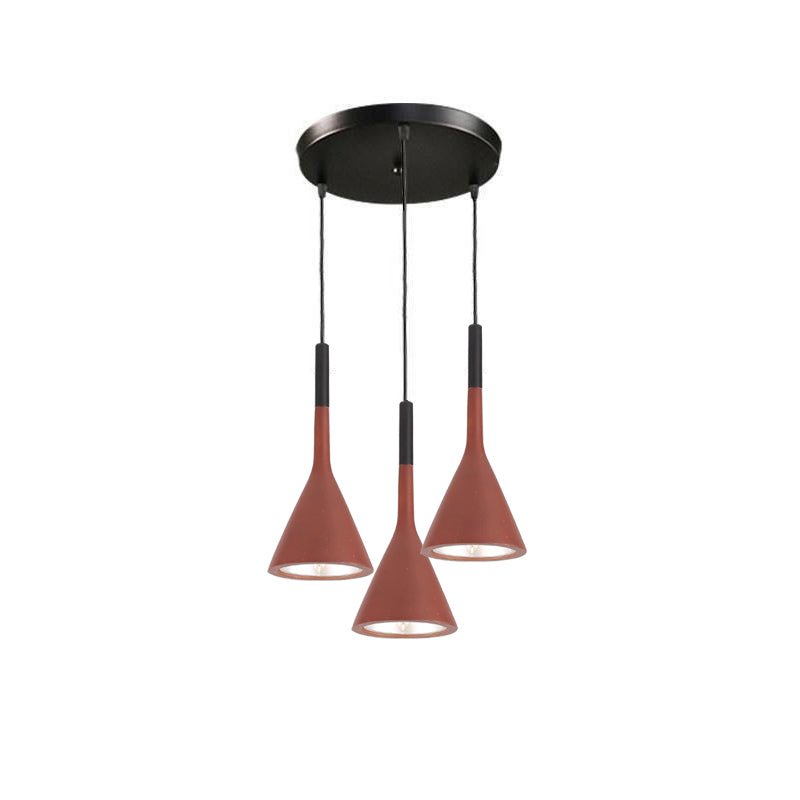 Stożkowa Lampa Wisząca z Betonu