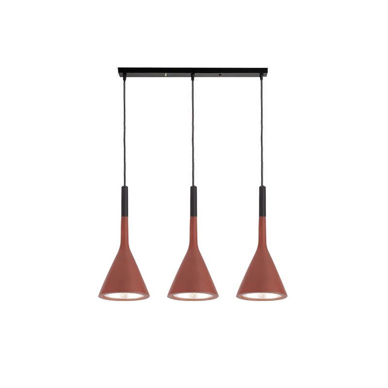 Stożkowa Lampa Wisząca z Betonu