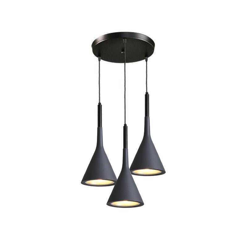 Stożkowa Lampa Wisząca z Betonu