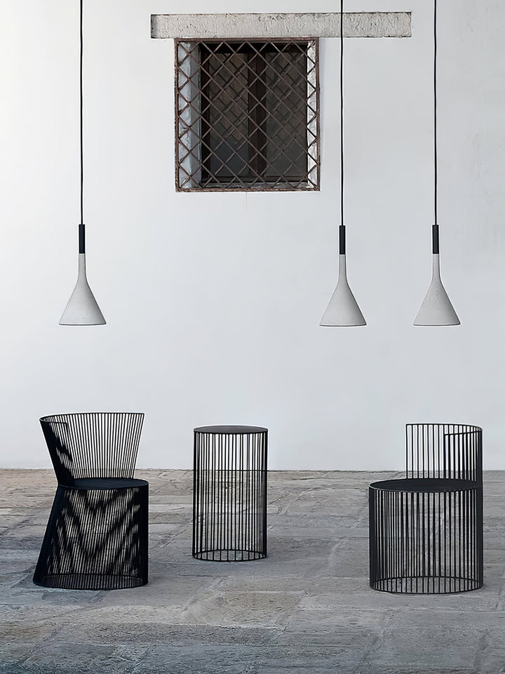 Stożkowa Lampa Wisząca z Betonu