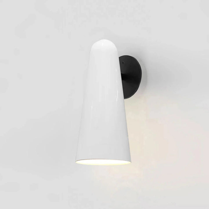 Stołowa Lampa Ścienna z Konicznym Szklanym Kloszem