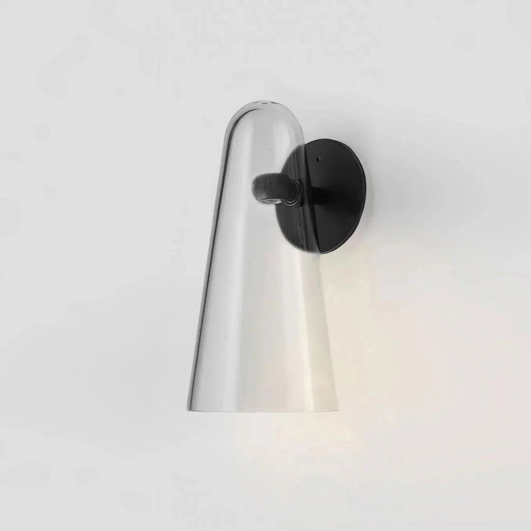 Stołowa Lampa Ścienna z Konicznym Szklanym Kloszem