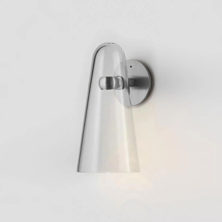 Stołowa Lampa Ścienna z Konicznym Szklanym Kloszem