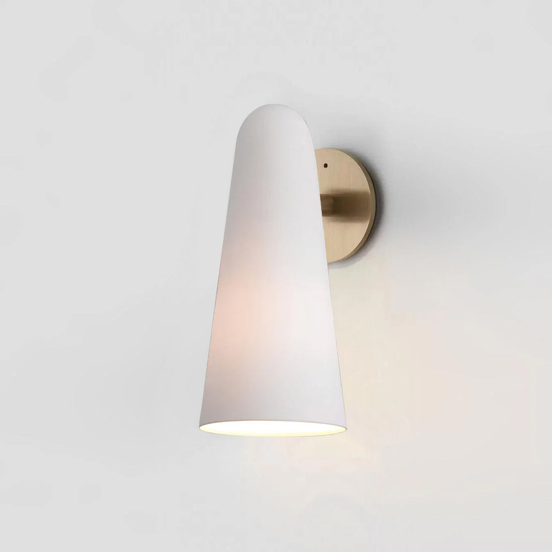 Stołowa Lampa Ścienna z Konicznym Szklanym Kloszem