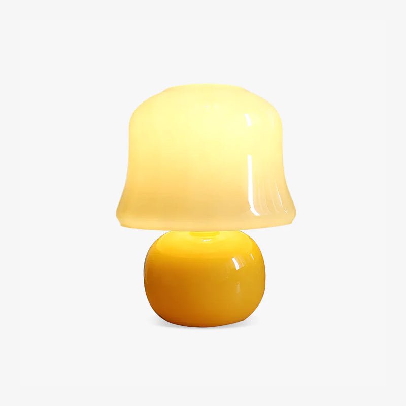 Kremowa Lampa Stołowa z Grzybkiem
