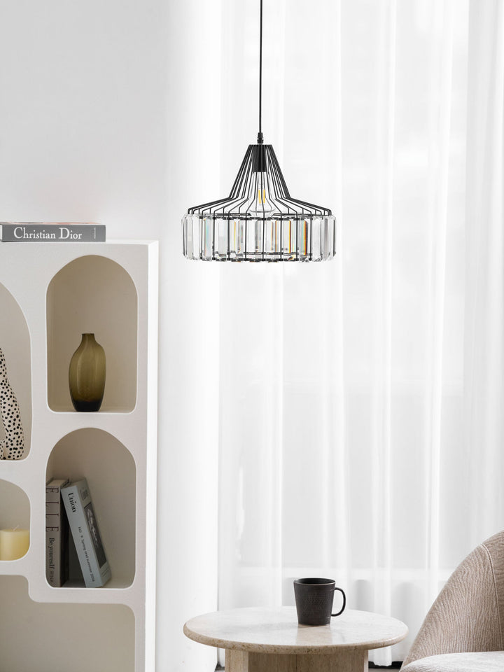 Lampa Wisząca Kryształowa Bębnowa