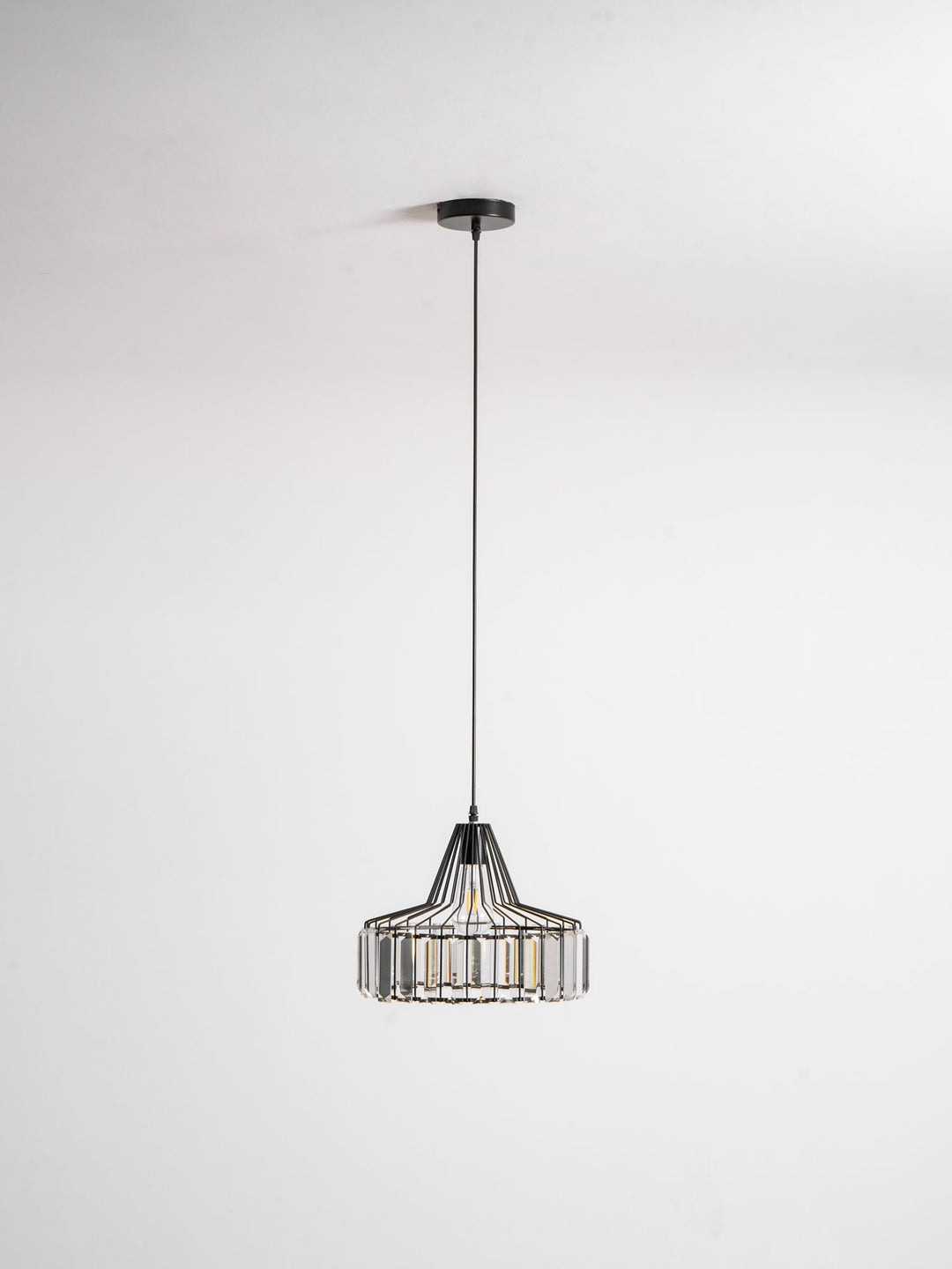 Lampa Wisząca Kryształowa Bębnowa