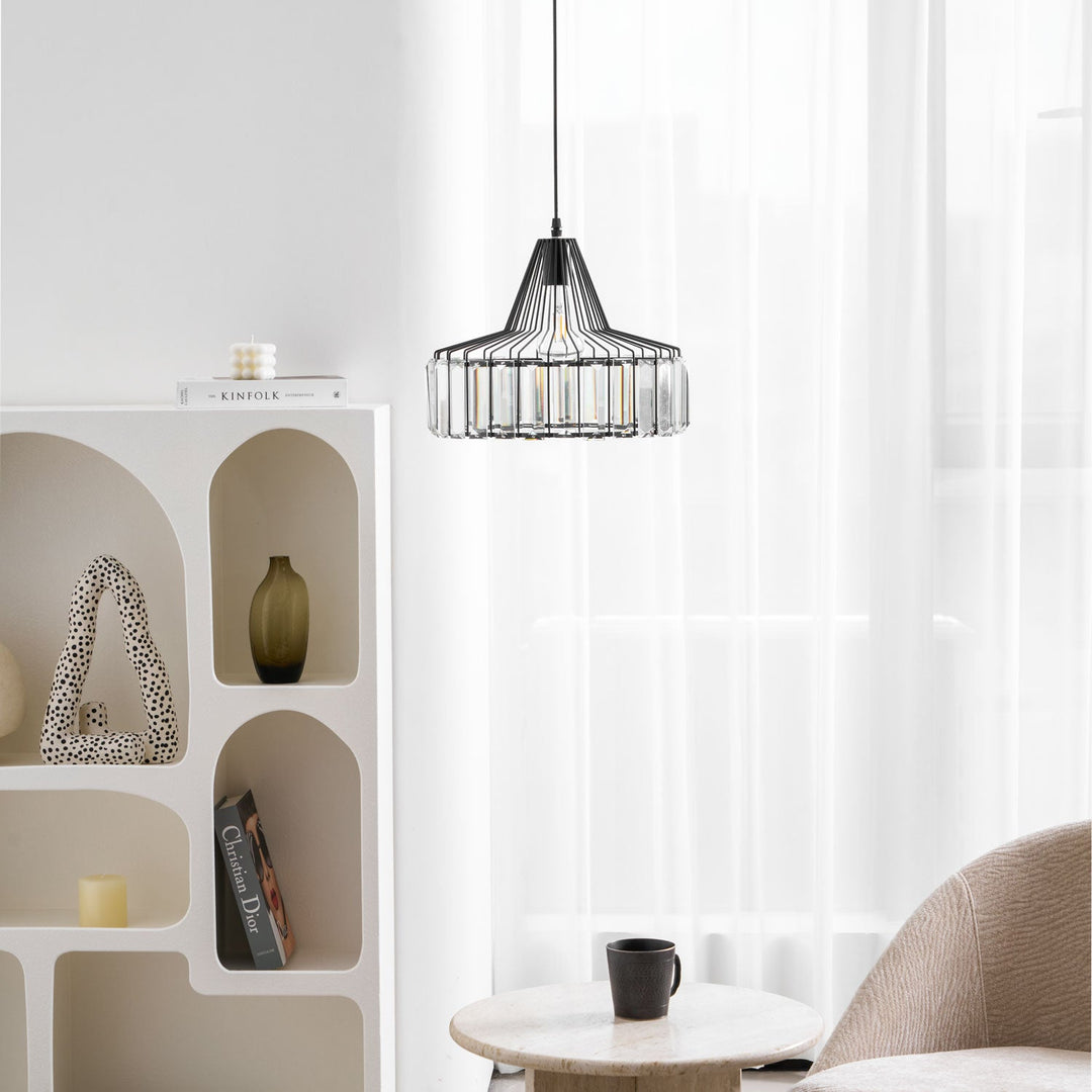 Lampa Wisząca Kryształowa Bębnowa
