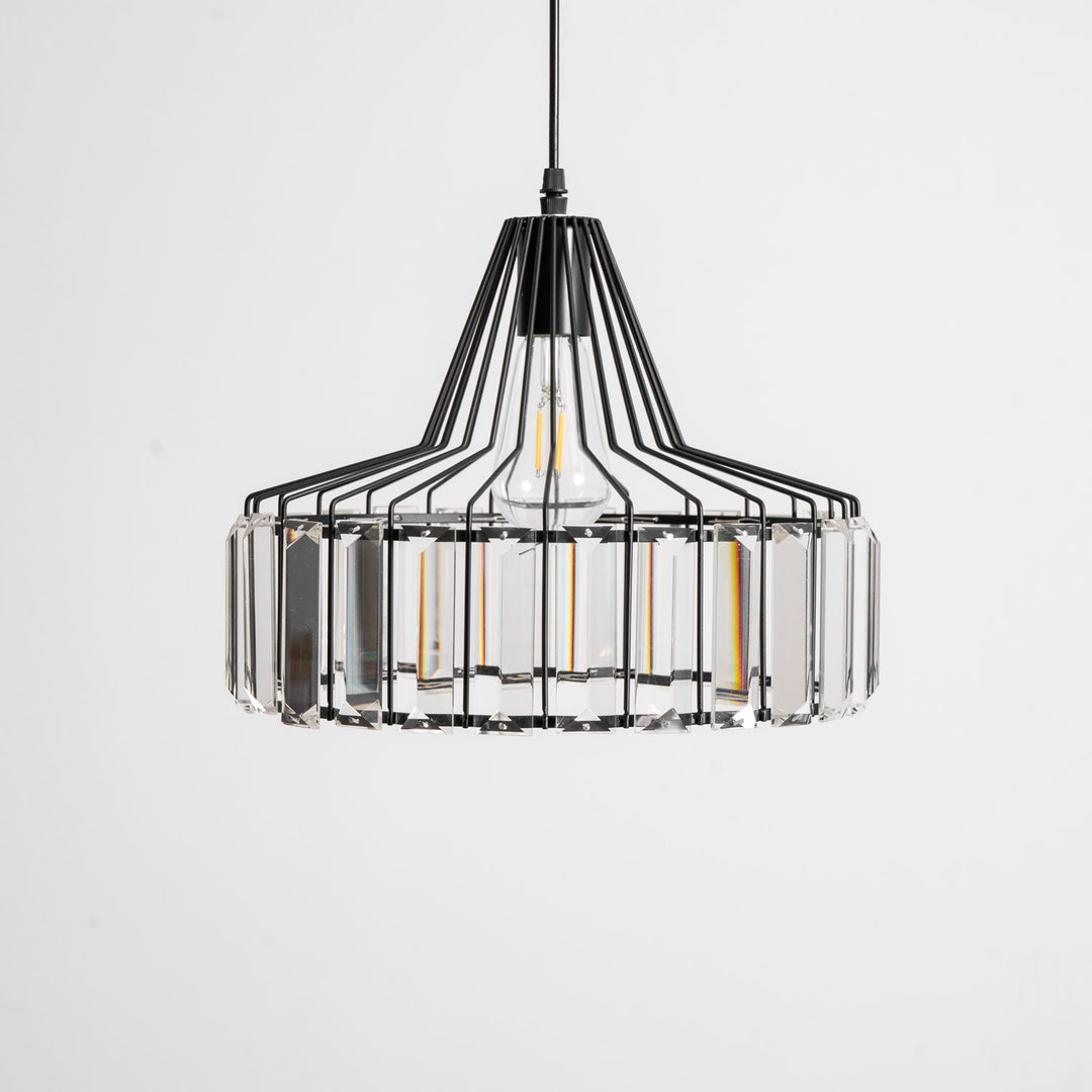 Lampa Wisząca Kryształowa Bębnowa