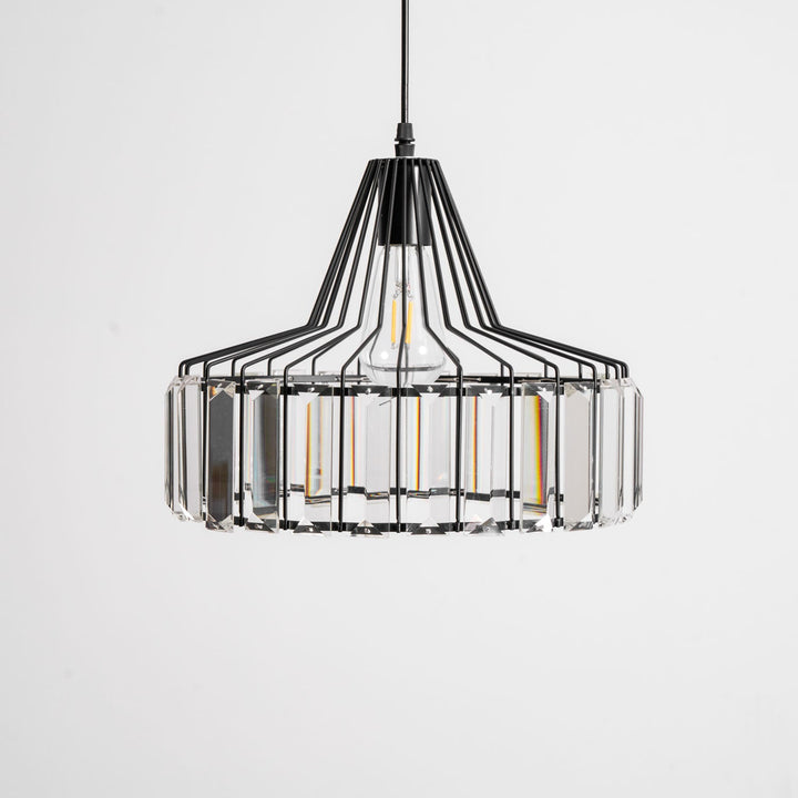 Lampa Wisząca Kryształowa Bębnowa