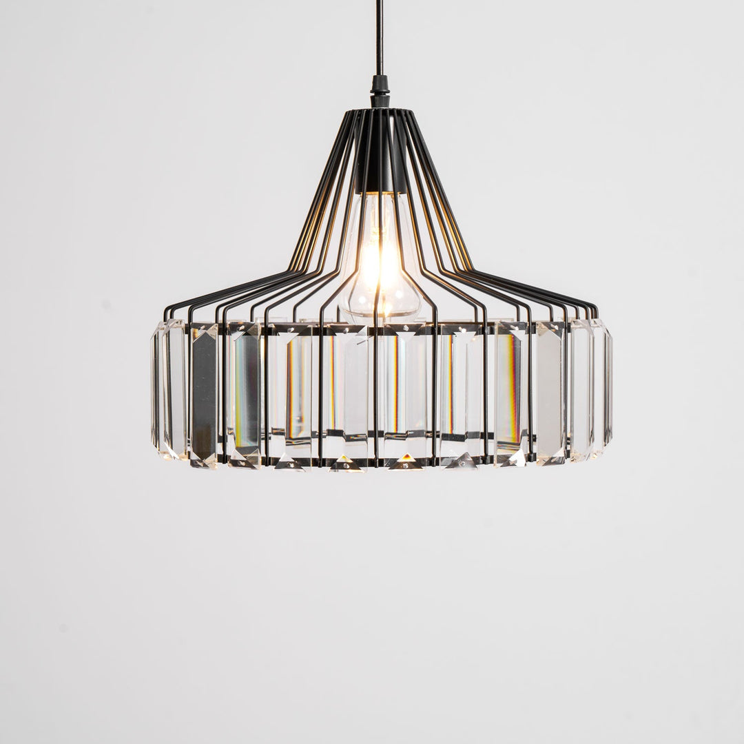 Lampa Wisząca Kryształowa Bębnowa