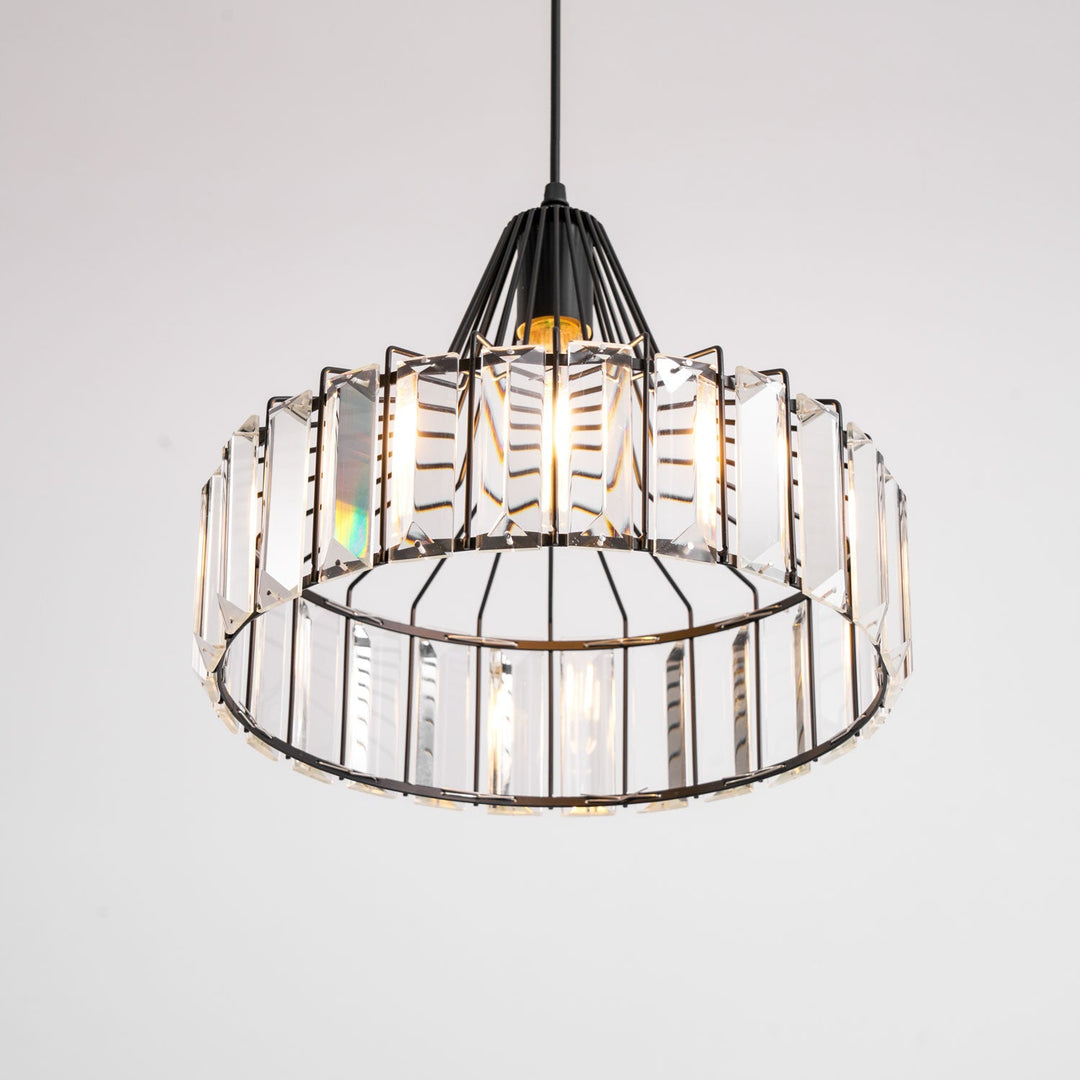 Lampa Wisząca Kryształowa Bębnowa