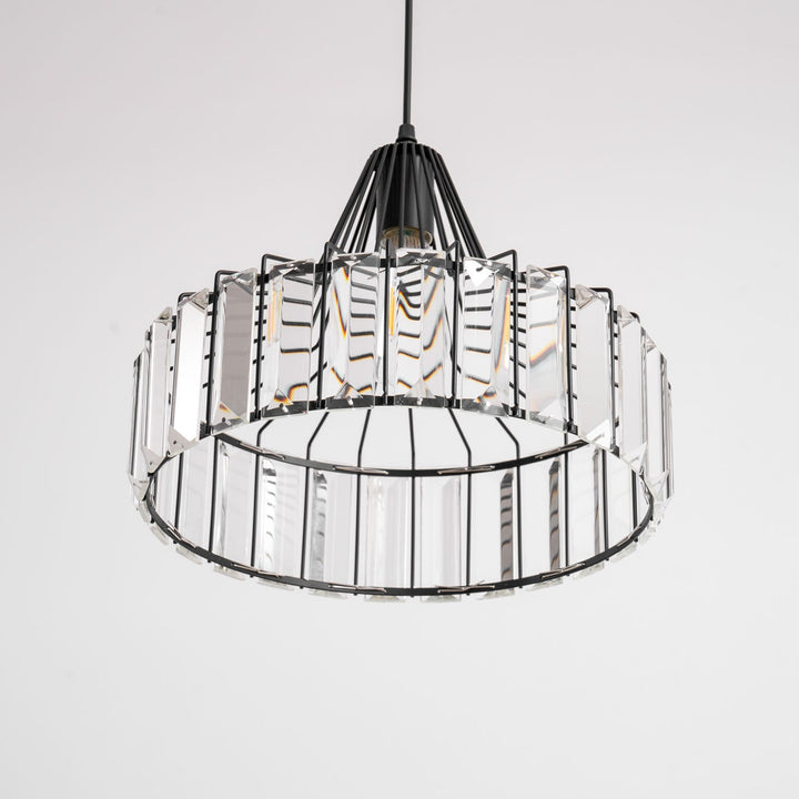 Lampa Wisząca Kryształowa Bębnowa