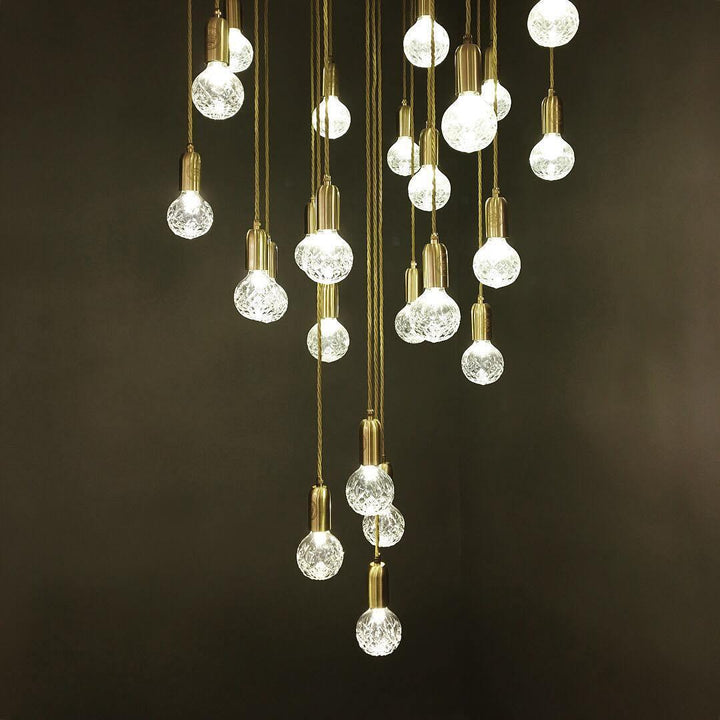 Lampa wisząca LED z kryształową żarówką