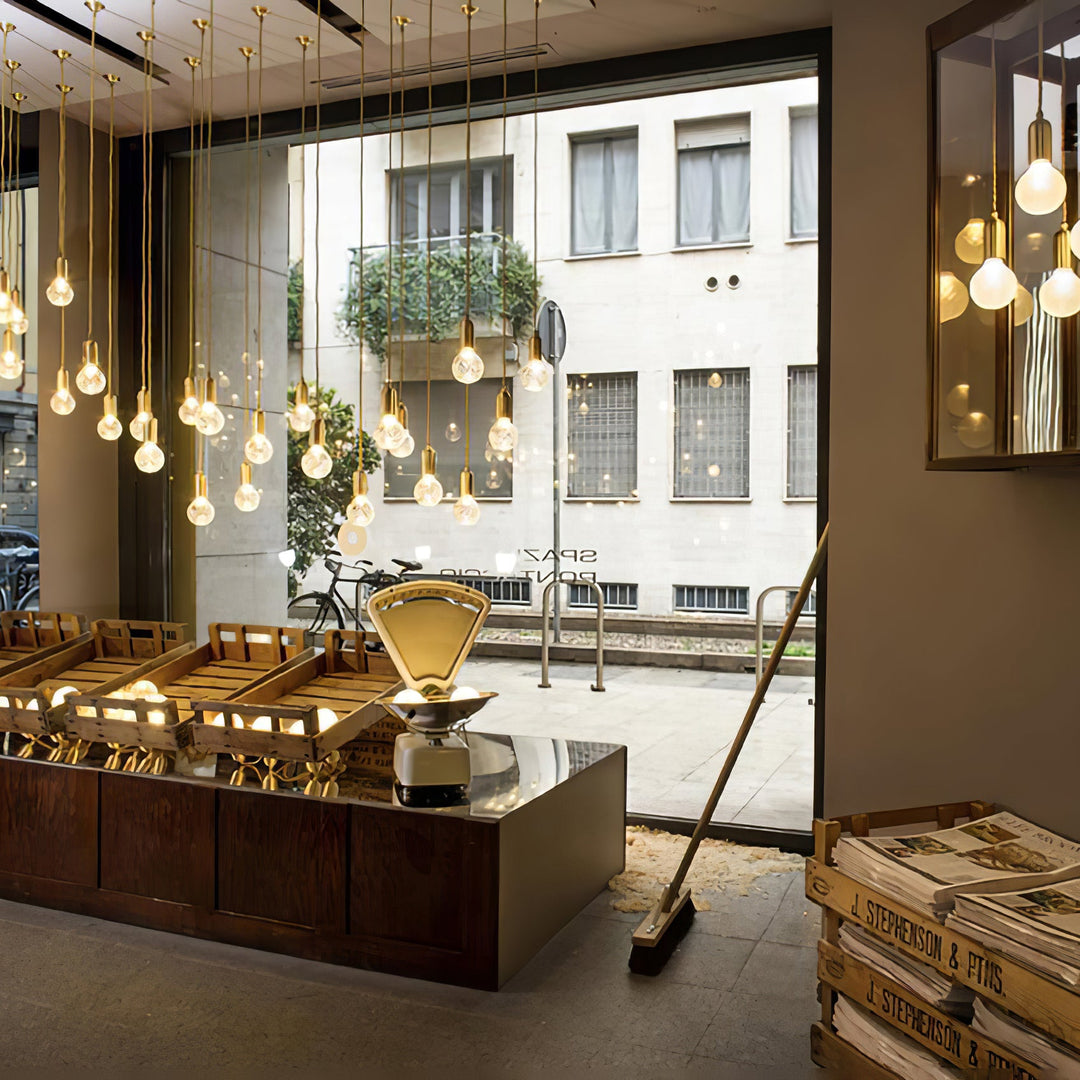 Lampa wisząca LED z kryształową żarówką