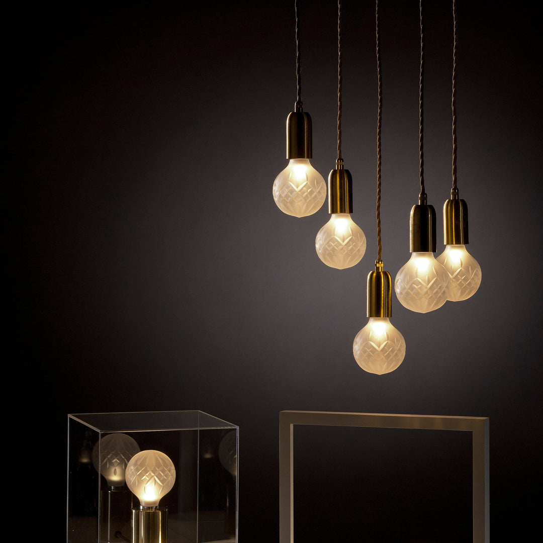 Lampa wisząca LED z kryształową żarówką