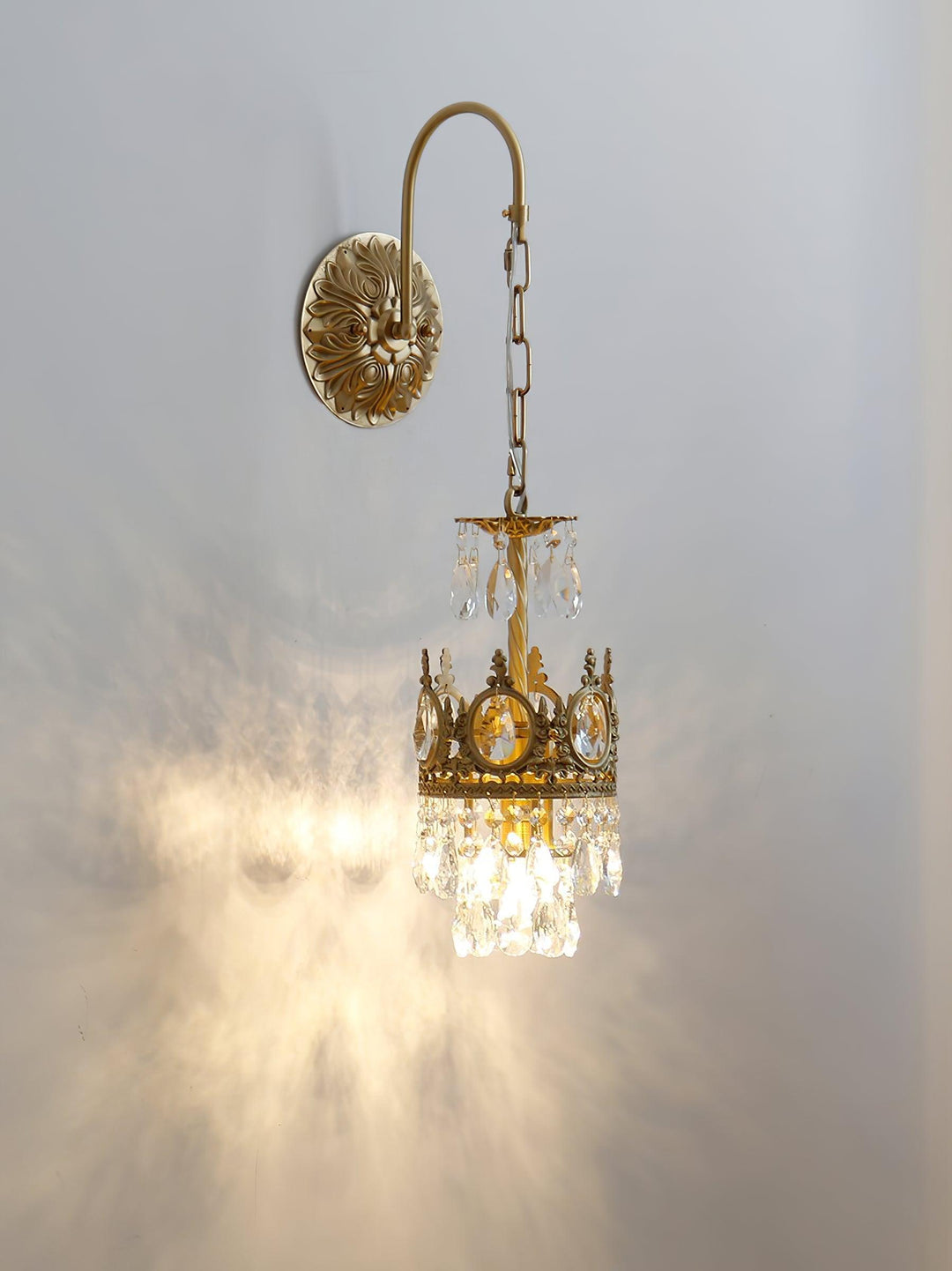 Lampa Ścienna Kryształowa Korona