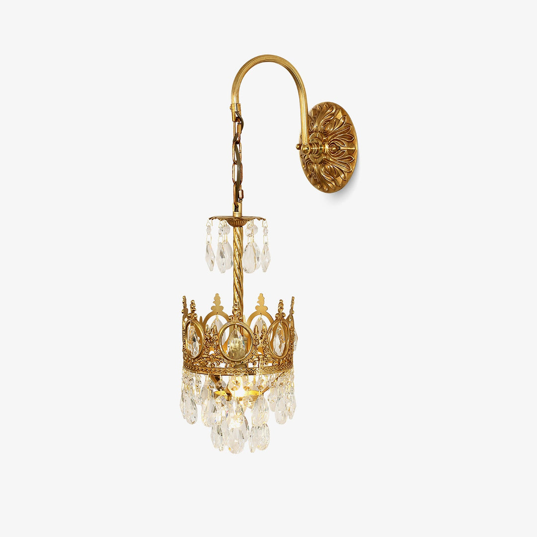Lampa Ścienna Kryształowa Korona