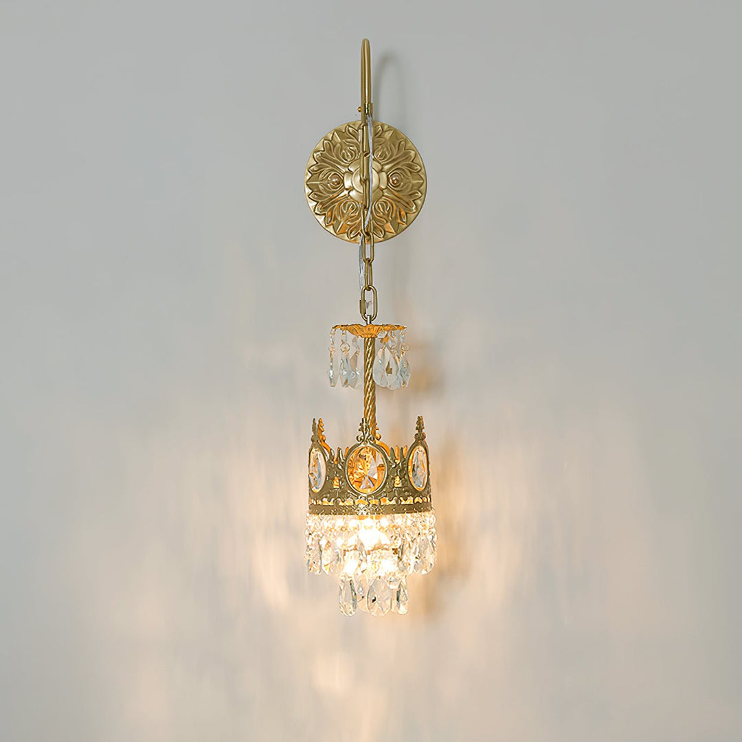 Lampa Ścienna Kryształowa Korona