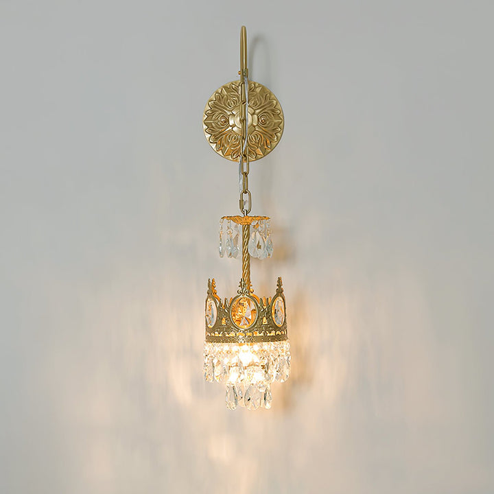 Lampa Ścienna Kryształowa Korona