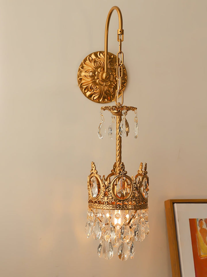 Lampa Ścienna Kryształowa Korona