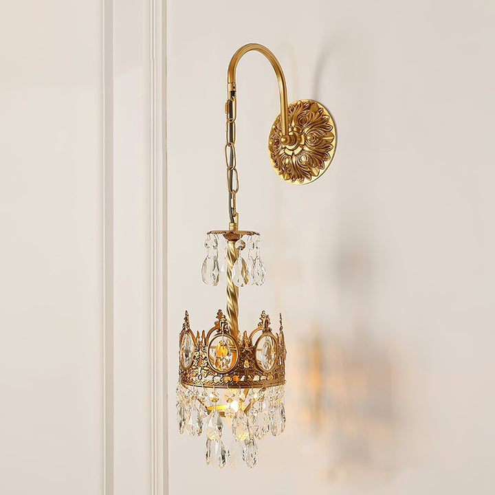Lampa Ścienna Kryształowa Korona
