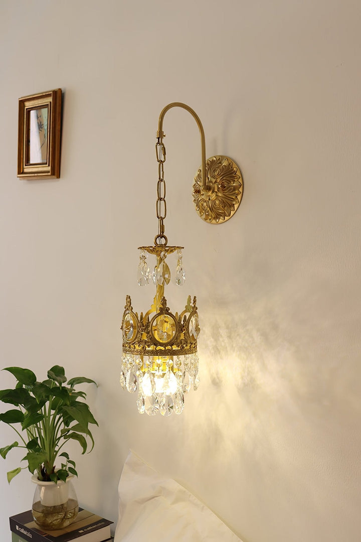 Lampa Ścienna Kryształowa Korona