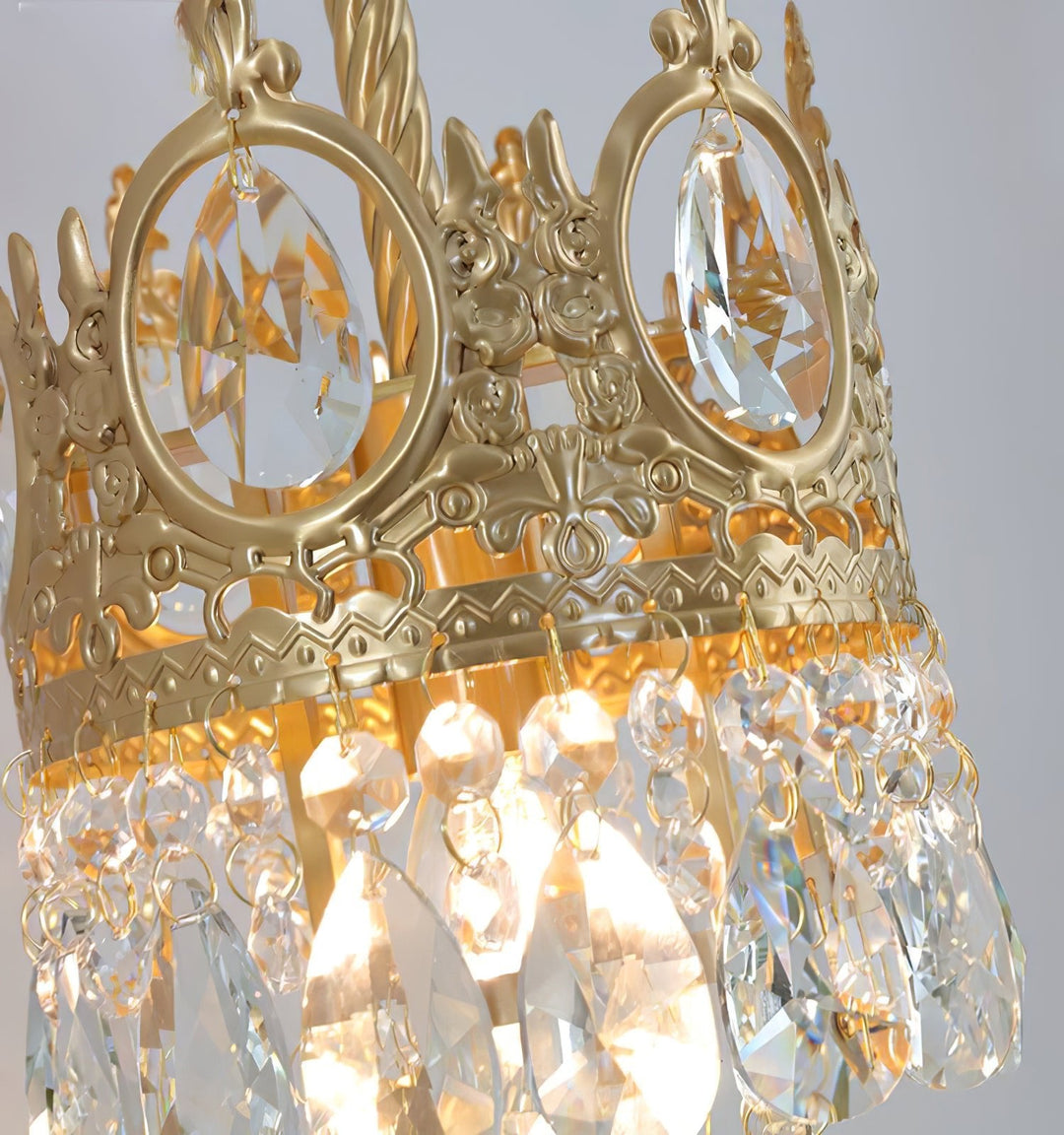 Lampa Ścienna Kryształowa Korona