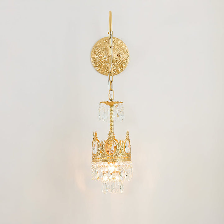 Lampa Ścienna Kryształowa Korona