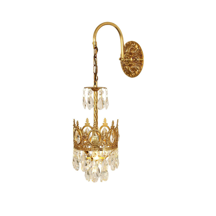 Lampa Ścienna Kryształowa Korona