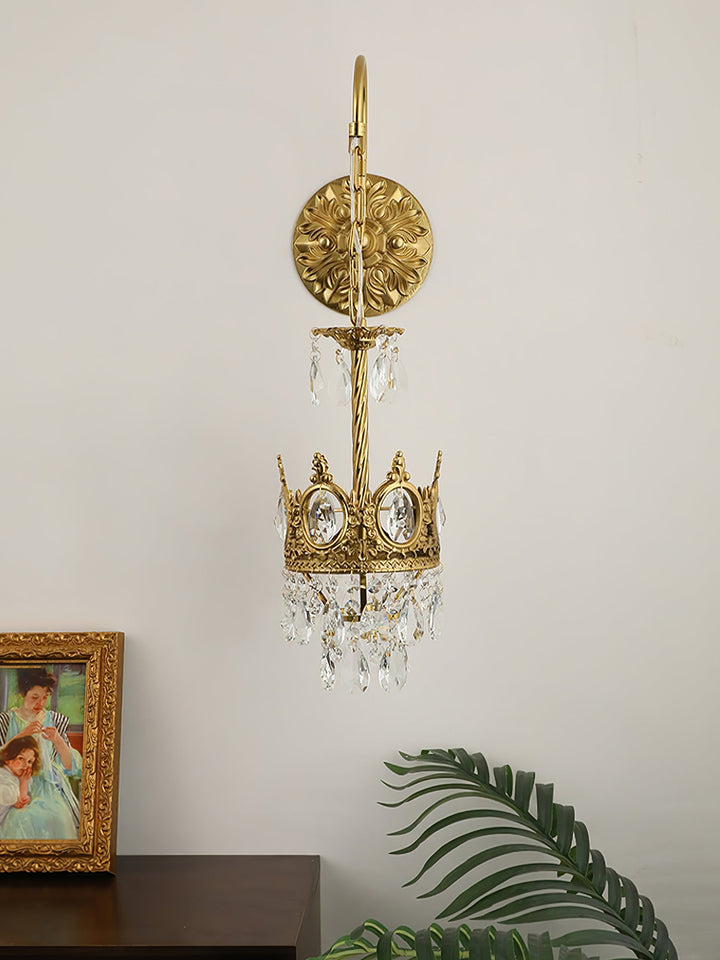 Lampa Ścienna Kryształowa Korona