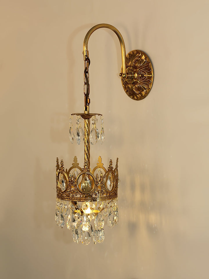 Lampa Ścienna Kryształowa Korona