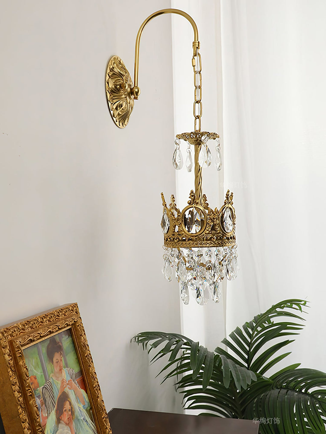 Lampa Ścienna Kryształowa Korona
