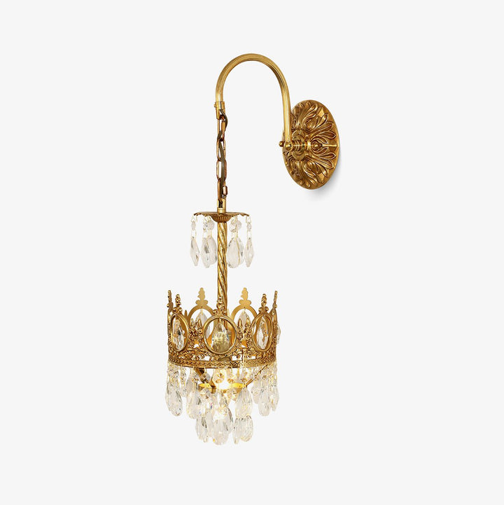 Lampa Ścienna Kryształowa Korona
